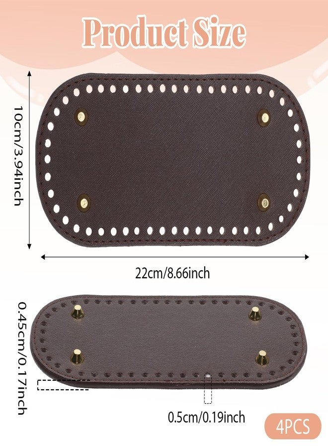 Zbdroxygen 4pcs Bag Base for Bag Making Crochet, Crochet Bag Making Accessories, 22 * 10cm, Leather Base for Crochet Bag, Crochet Bag Base for DIY Bag or Gift - Image 2